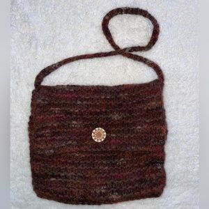 Handmade Crochet Felted Boho Bag Purse